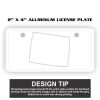 2" X 4" Aluminum License Plate  Thumbnail