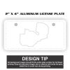 2" X 4" Aluminum License Plate  Thumbnail