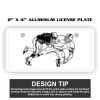 2" X 4" Aluminum License Plate  Thumbnail