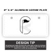 2" X 4" Aluminum License Plate  Thumbnail