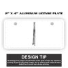 2" X 4" Aluminum License Plate  Thumbnail