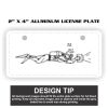 2" X 4" Aluminum License Plate  Thumbnail