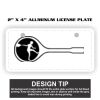 2" X 4" Aluminum License Plate  Thumbnail