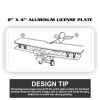 2" X 4" Aluminum License Plate  Thumbnail