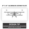 2" X 4" Aluminum License Plate  Thumbnail