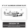 2" X 4" Aluminum License Plate  Thumbnail