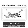 2" X 4" Aluminum License Plate  Thumbnail