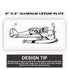 2" X 4" Aluminum License Plate  Thumbnail