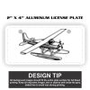 2" X 4" Aluminum License Plate  Thumbnail