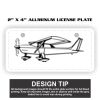 2" X 4" Aluminum License Plate  Thumbnail