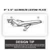 2" X 4" Aluminum License Plate  Thumbnail