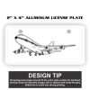 2" X 4" Aluminum License Plate  Thumbnail