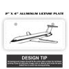 2" X 4" Aluminum License Plate  Thumbnail