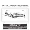 2" X 4" Aluminum License Plate  Thumbnail