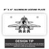 2" X 4" Aluminum License Plate  Thumbnail