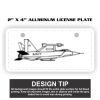 2" X 4" Aluminum License Plate  Thumbnail