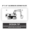 2" X 4" Aluminum License Plate  Thumbnail