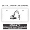 2" X 4" Aluminum License Plate  Thumbnail