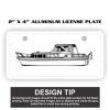 2" X 4" Aluminum License Plate  Thumbnail