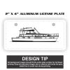 2" X 4" Aluminum License Plate  Thumbnail