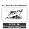 2" X 4" Aluminum License Plate  Thumbnail