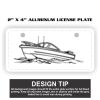 2" X 4" Aluminum License Plate  Thumbnail