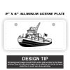 2" X 4" Aluminum License Plate  Thumbnail