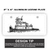 2" X 4" Aluminum License Plate  Thumbnail