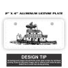 2" X 4" Aluminum License Plate  Thumbnail