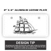 2" X 4" Aluminum License Plate  Thumbnail
