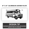 2" X 4" Aluminum License Plate  Thumbnail