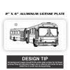 2" X 4" Aluminum License Plate  Thumbnail