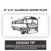 2" X 4" Aluminum License Plate  Thumbnail