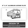 2" X 4" Aluminum License Plate  Thumbnail