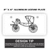 2" X 4" Aluminum License Plate  Thumbnail