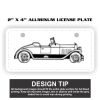 2" X 4" Aluminum License Plate  Thumbnail