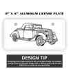 2" X 4" Aluminum License Plate  Thumbnail