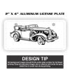 2" X 4" Aluminum License Plate  Thumbnail