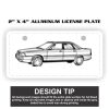 2" X 4" Aluminum License Plate  Thumbnail