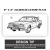 2" X 4" Aluminum License Plate  Thumbnail