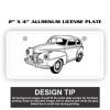 2" X 4" Aluminum License Plate  Thumbnail