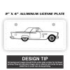 2" X 4" Aluminum License Plate  Thumbnail