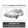 2" X 4" Aluminum License Plate  Thumbnail