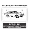 2" X 4" Aluminum License Plate  Thumbnail