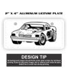 2" X 4" Aluminum License Plate  Thumbnail