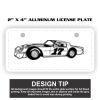 2" X 4" Aluminum License Plate  Thumbnail