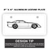 2" X 4" Aluminum License Plate  Thumbnail