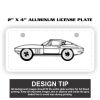 2" X 4" Aluminum License Plate  Thumbnail