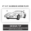 2" X 4" Aluminum License Plate  Thumbnail