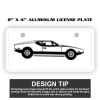 2" X 4" Aluminum License Plate  Thumbnail